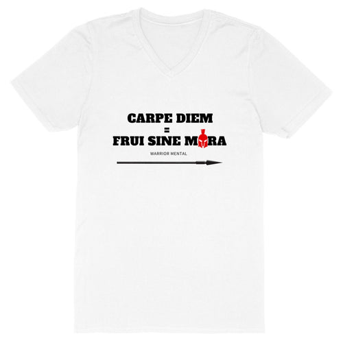 T-shirt Homme Col V 100 % coton bio TM044 FSM Carpe Diem - FRUI SINE MORA