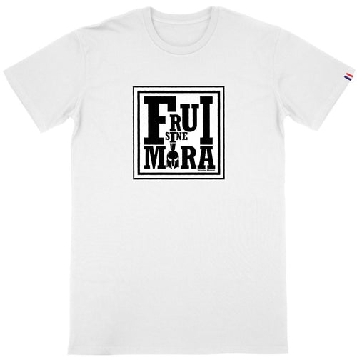 T-shirt Homme FRUI SINE MORA Made in France 100% Coton BIO Cadre BW