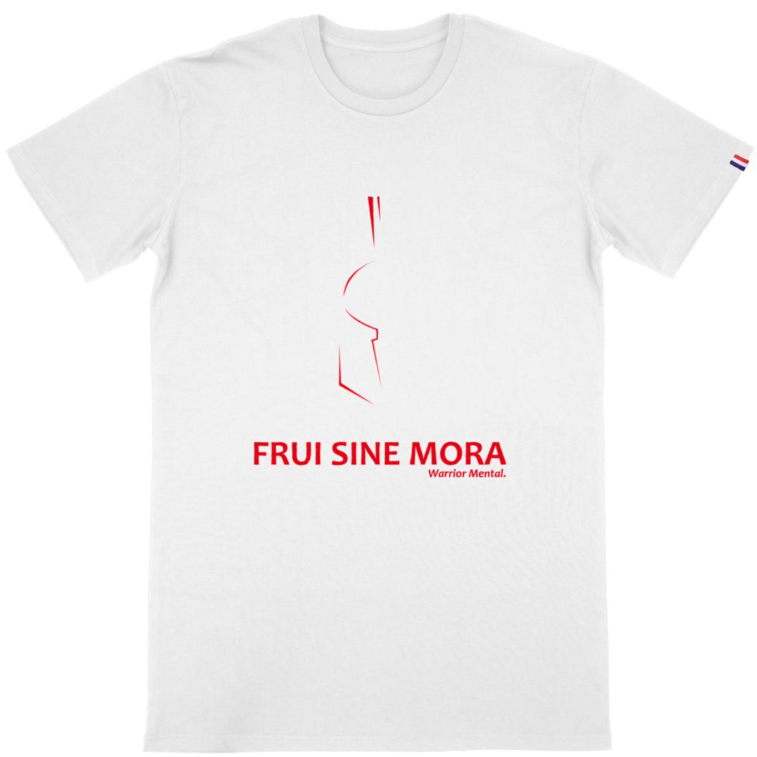 T-shirt Homme Made in France 100% Coton BIO Lignes Rouges - FRUI SINE MORA