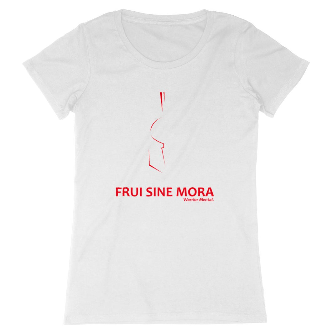 T-shirt Femme 100% Coton BIO EXPRESSER Lignes Rouges - FRUI SINE MORA