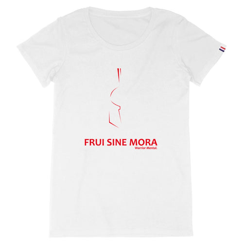 T-shirt Femme Made in France 100% Coton BIO Lignes Rouges - FRUI SINE MORA