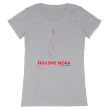 Charger l&#39;image dans la galerie, T-shirt Femme 100% Coton BIO EXPRESSER Lignes Rouges - FRUI SINE MORA
