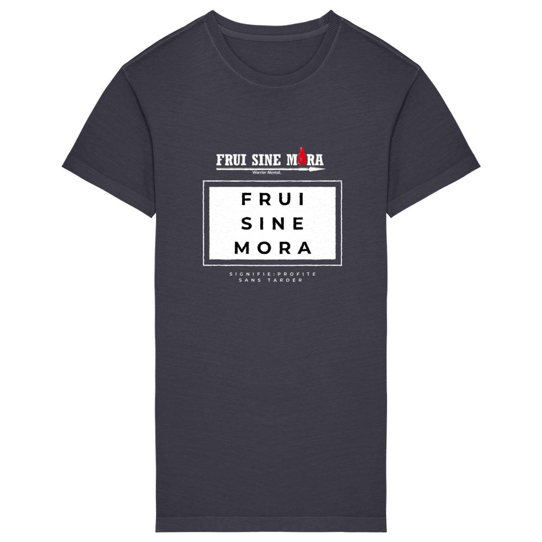 Robe T-shirt Femme 100% Coton BIO TWISTER Black Pearl - FRUI SINE MORA