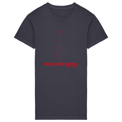 Robe T-shirt Femme 100% Coton BIO TWISTER Lignes Rouges - FRUI SINE MORA