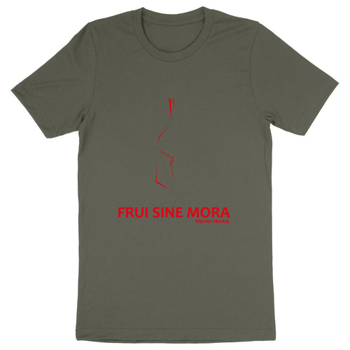 T-shirt Homme Col rond 100% Coton BIO TM042 Lignes Rouges - FRUI SINE MORA