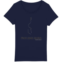 Charger l&#39;image dans la galerie, T-shirt Femme 100% Coton BIO TW043 FSM Lignes Noires - FRUI SINE MORA
