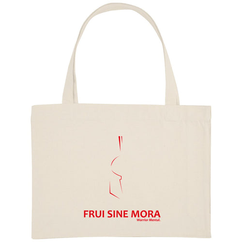 Shopping bag Coton BIO Lignes Rouges - FRUI SINE MORA