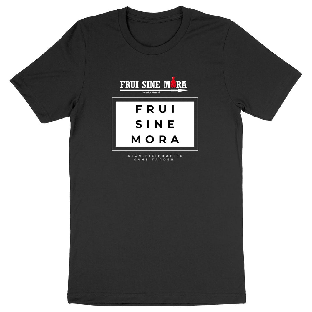 T-shirt Homme FRUI SINE MORA Col rond 100% Coton BIO TM042 Black Pearl