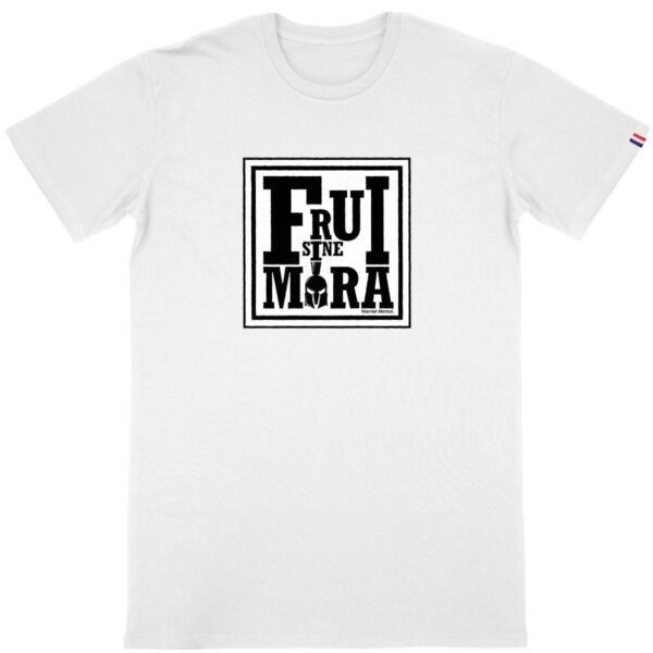 T-shirt Homme FRUI SINE MORA Made in France 100% Coton BIO Cadre BW - FRUI SINE MORA